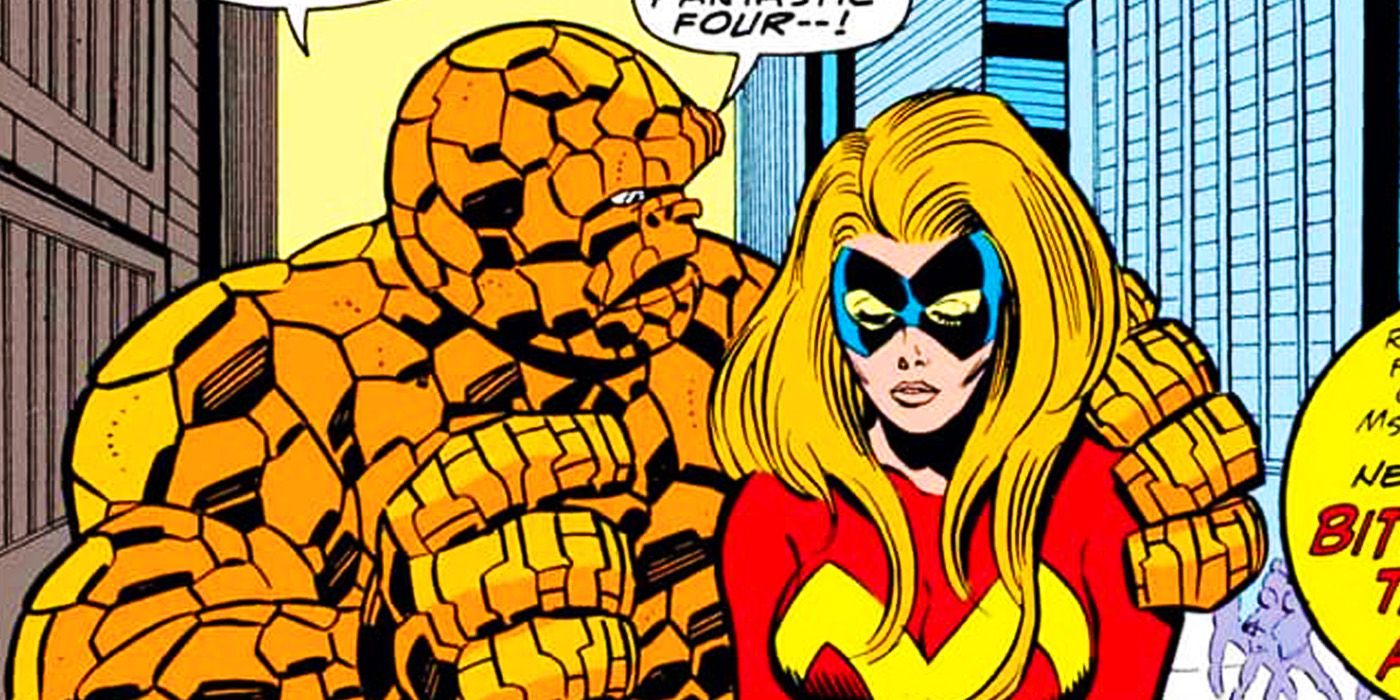 The Thing and Sharon Ventura together in Marvel Comics