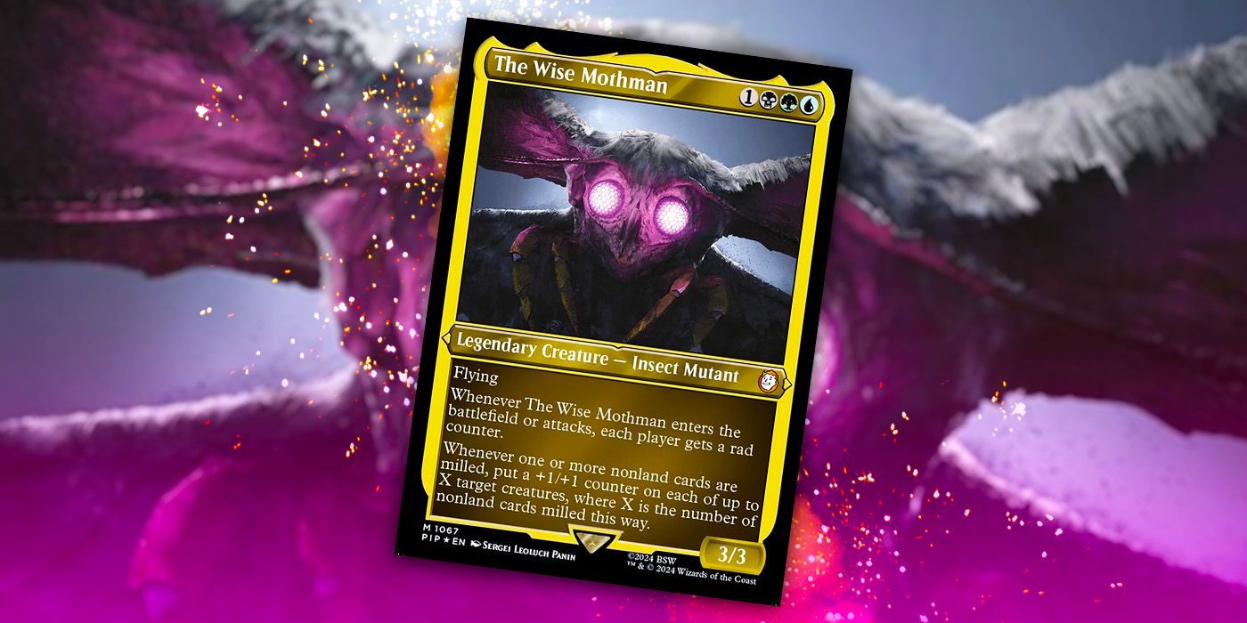 The Wise Mothman card from Magic the gathering Fallout