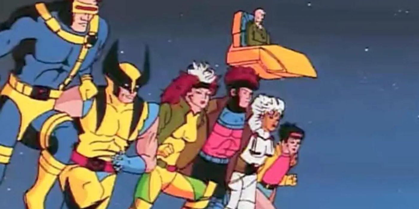 The X-Men running in X-Men The Animated Series 