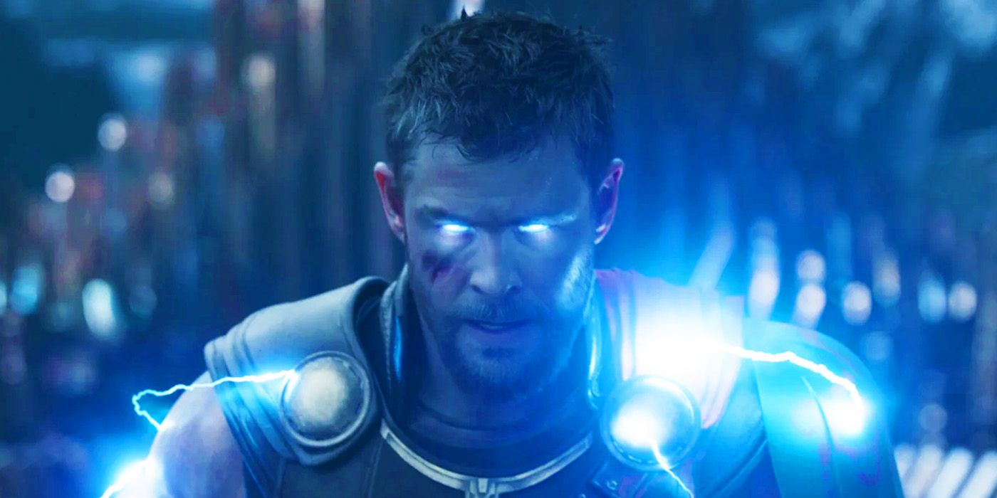 Thor powered up with lightning in Thor Ragnarok
