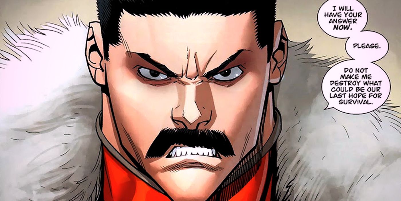 Thragg Threatens Mark in Invincible Comic Art
