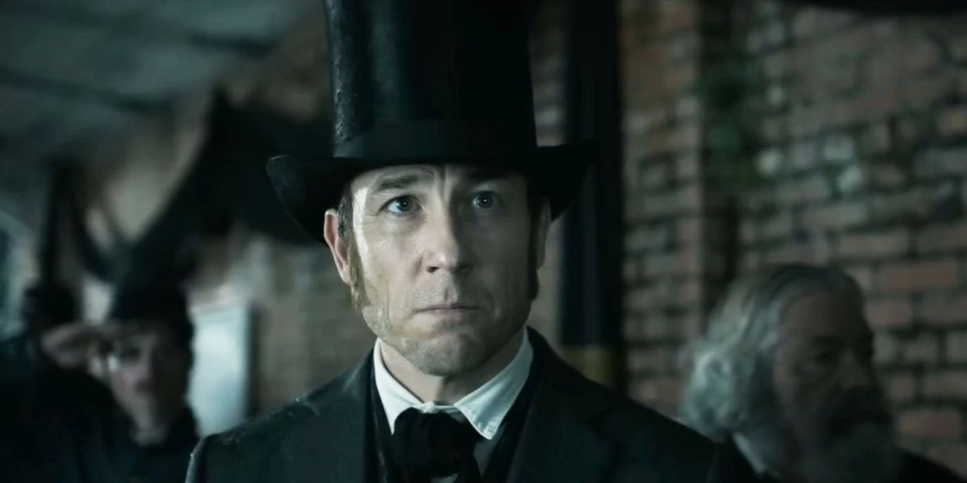 Tobias Menzies as Edwin Stanton in a scene from Manhunt.