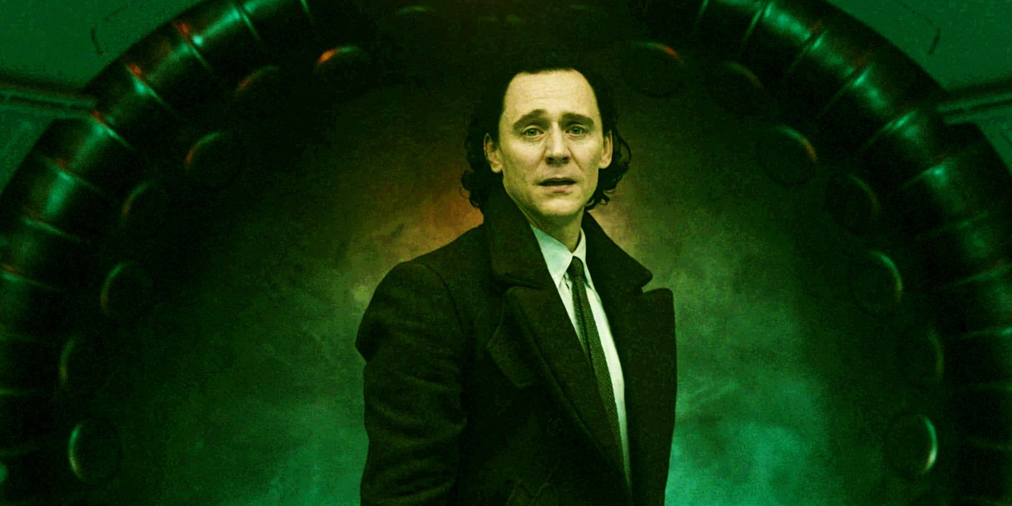 Tom Hiddleston As Loki Looking Heartbroken Back At His Friends Before Entering The Time Loom In Loki Season 2 Finale