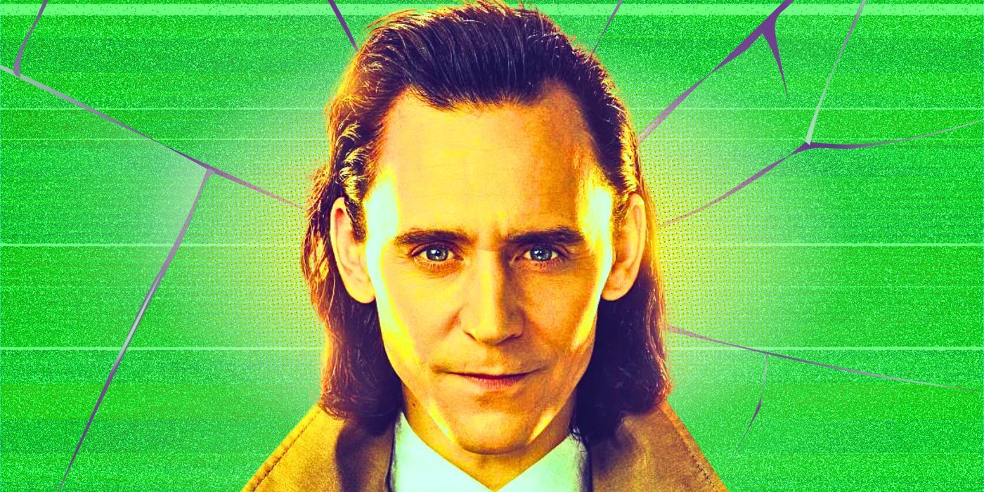 Custom image of Tom Hiddleston's Loki looking determined against a solid green background