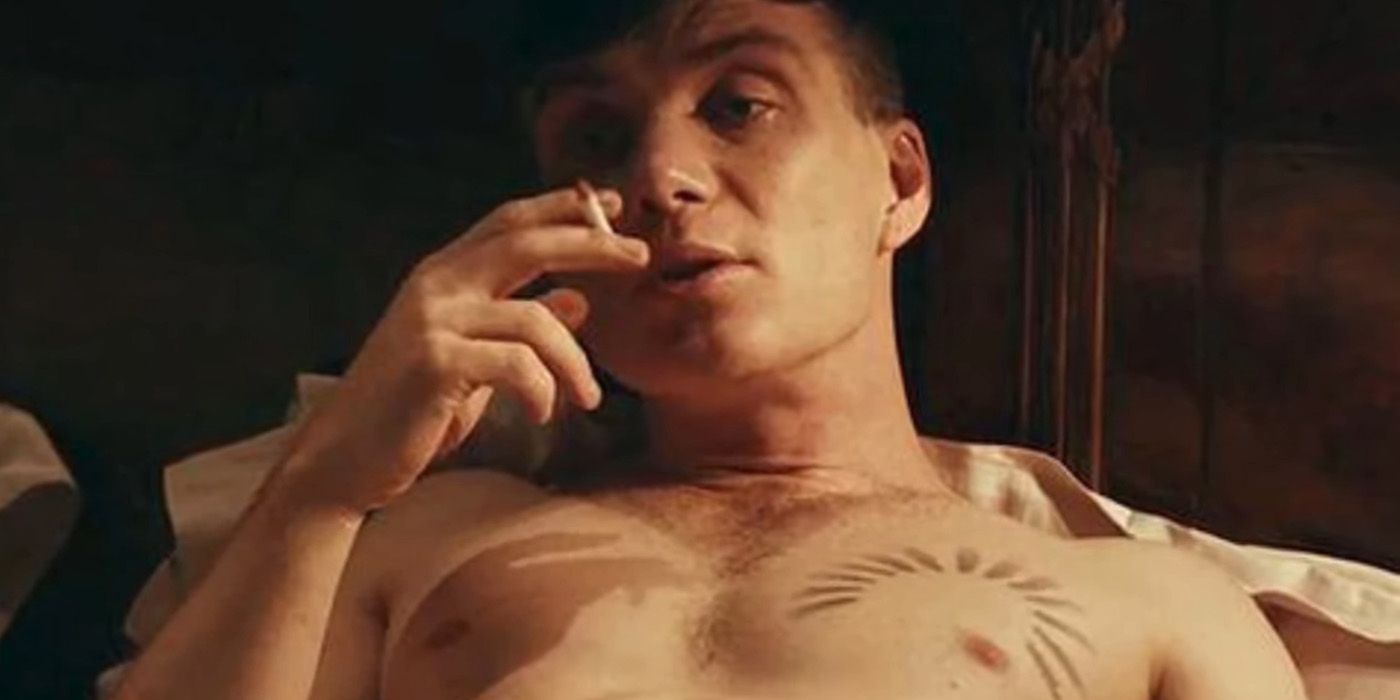 Tommy Shelby's chest tattoo from Peaky Blinders.