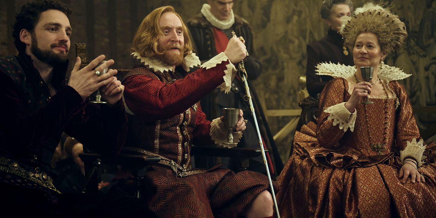 Tony Curran as James enjoying a party in Mary & George