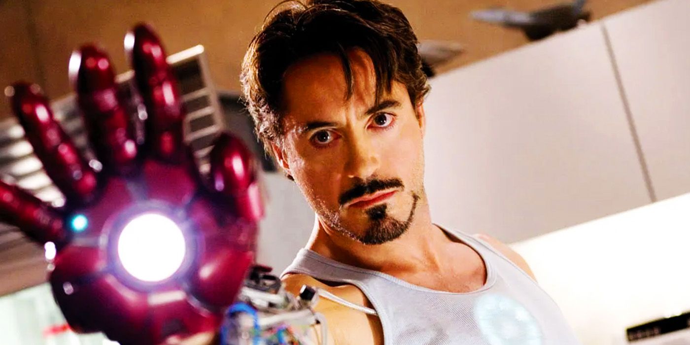 Tony Stark testing his Iron Man suit in Iron Man