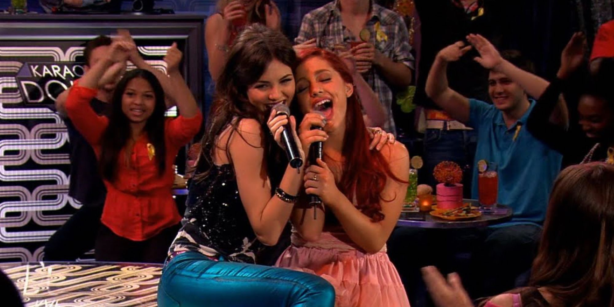 Tori and Cat singing together on Victorious