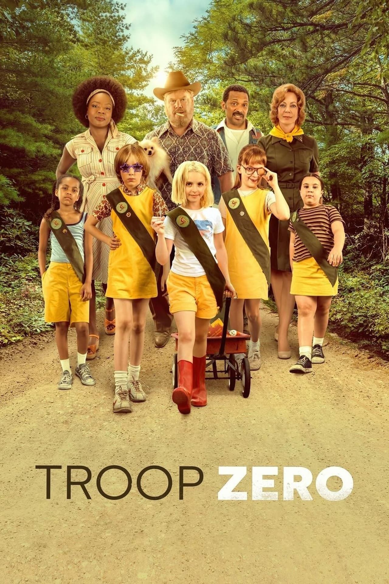 Troop Zero Movie Poster Showing Mckenna Grace with Girl Scouts