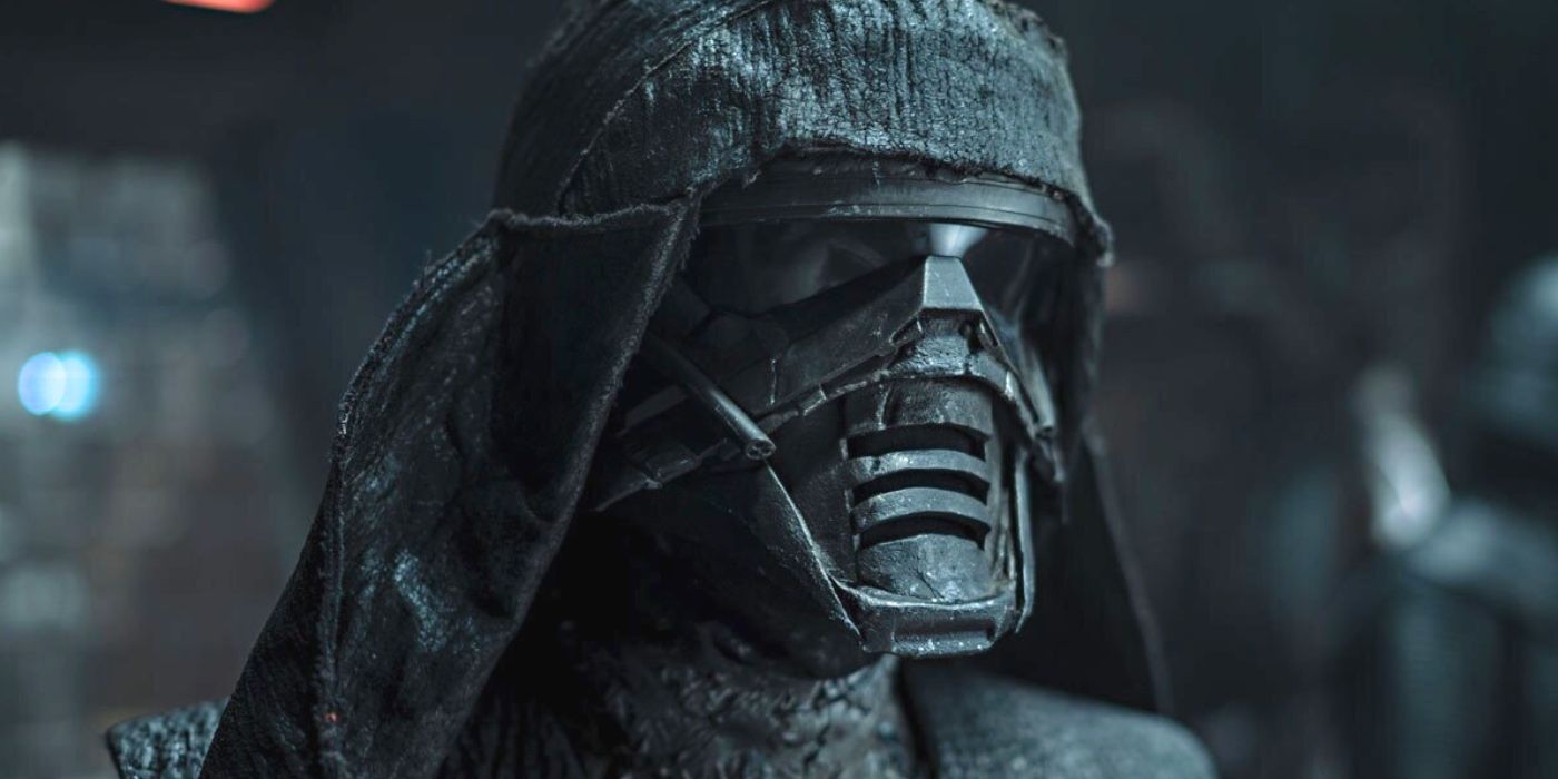 Trudgen from the Knights of Ren in Star Wars wearing his mask