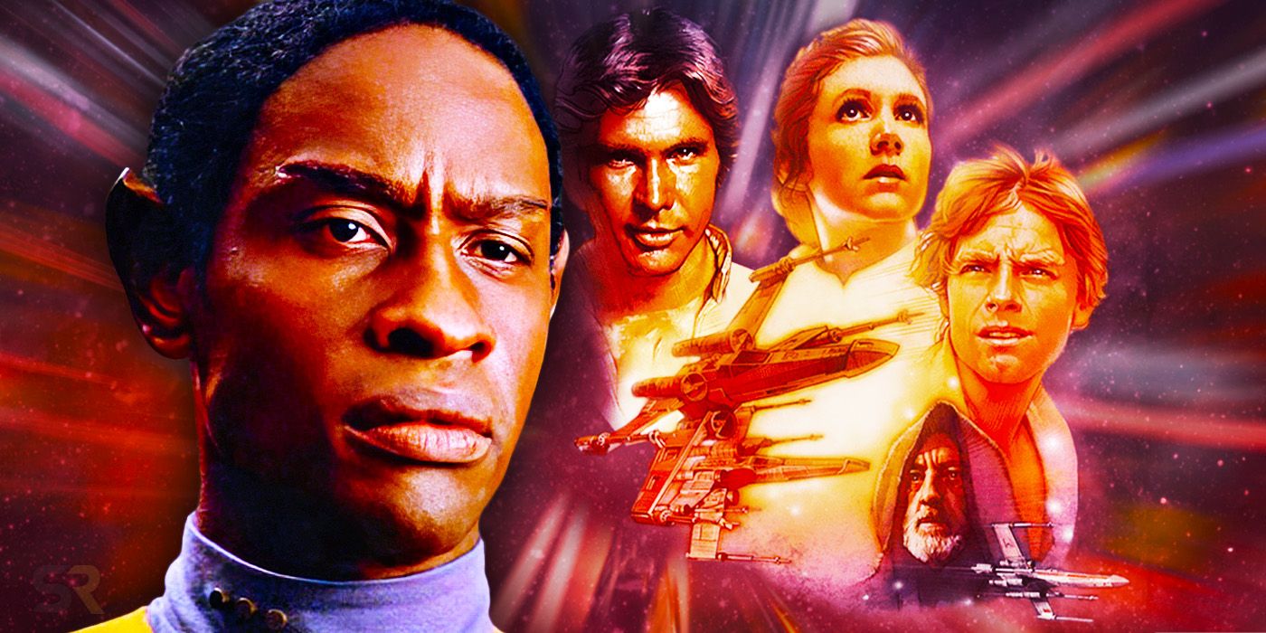Tim Russ as Tuvok and artwork from Star Wars IV: A New Hope