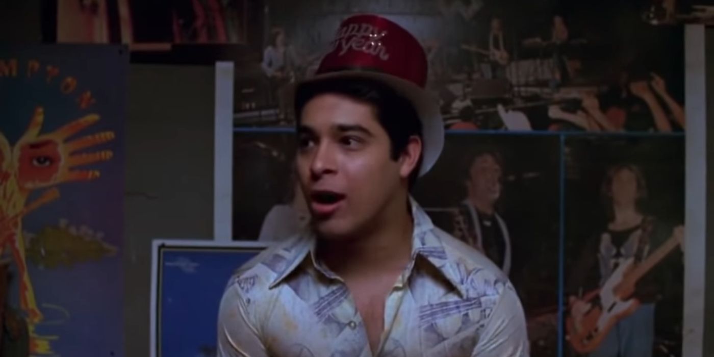 A close-up of Wilmer Valderrama as Fez in the 70s finale