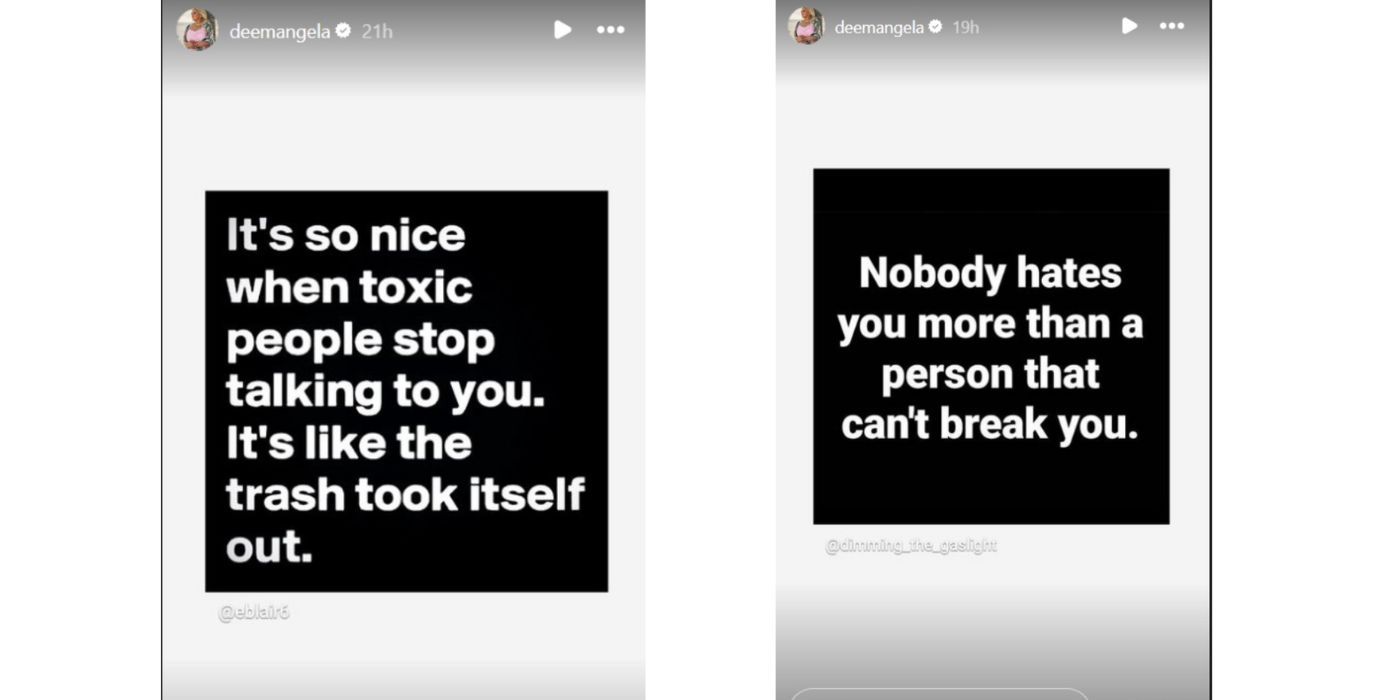 Angela Deem in 90 Day Fiance shading Michael on Instagram