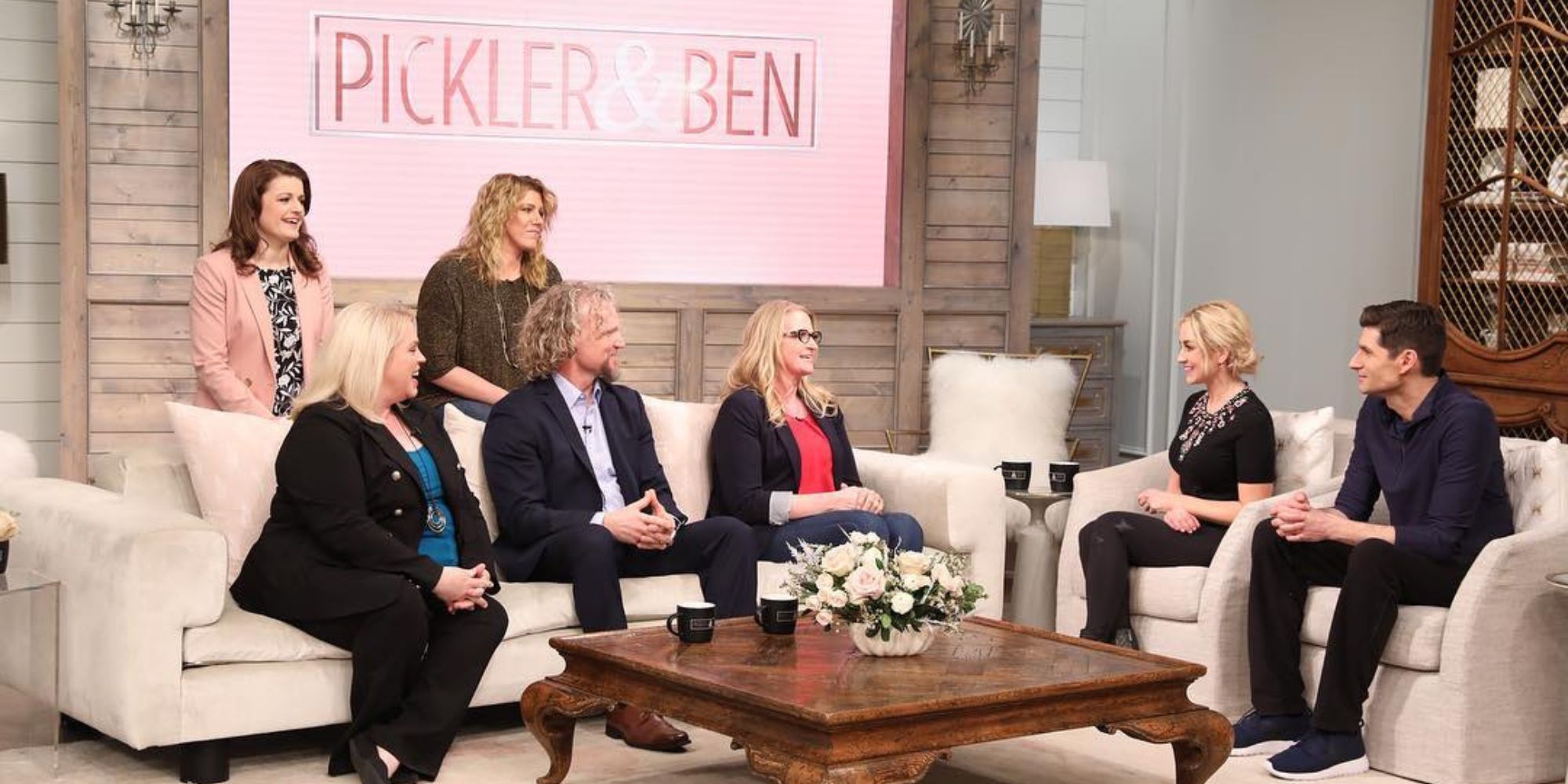 Sister Wives Kody, Meri, Janelle, Christine and Robyn brown on the Pickler & ben talk Show