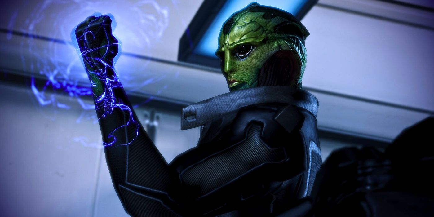 Thane Krios using his biotic abilities in Mass Effect