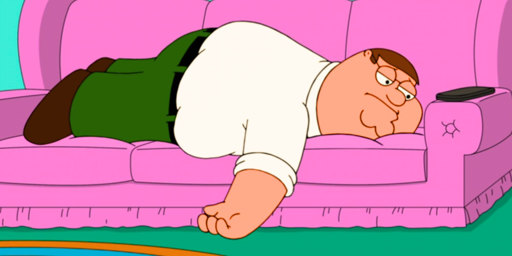 Peter Griffin looking sad on the couch in Family Guy