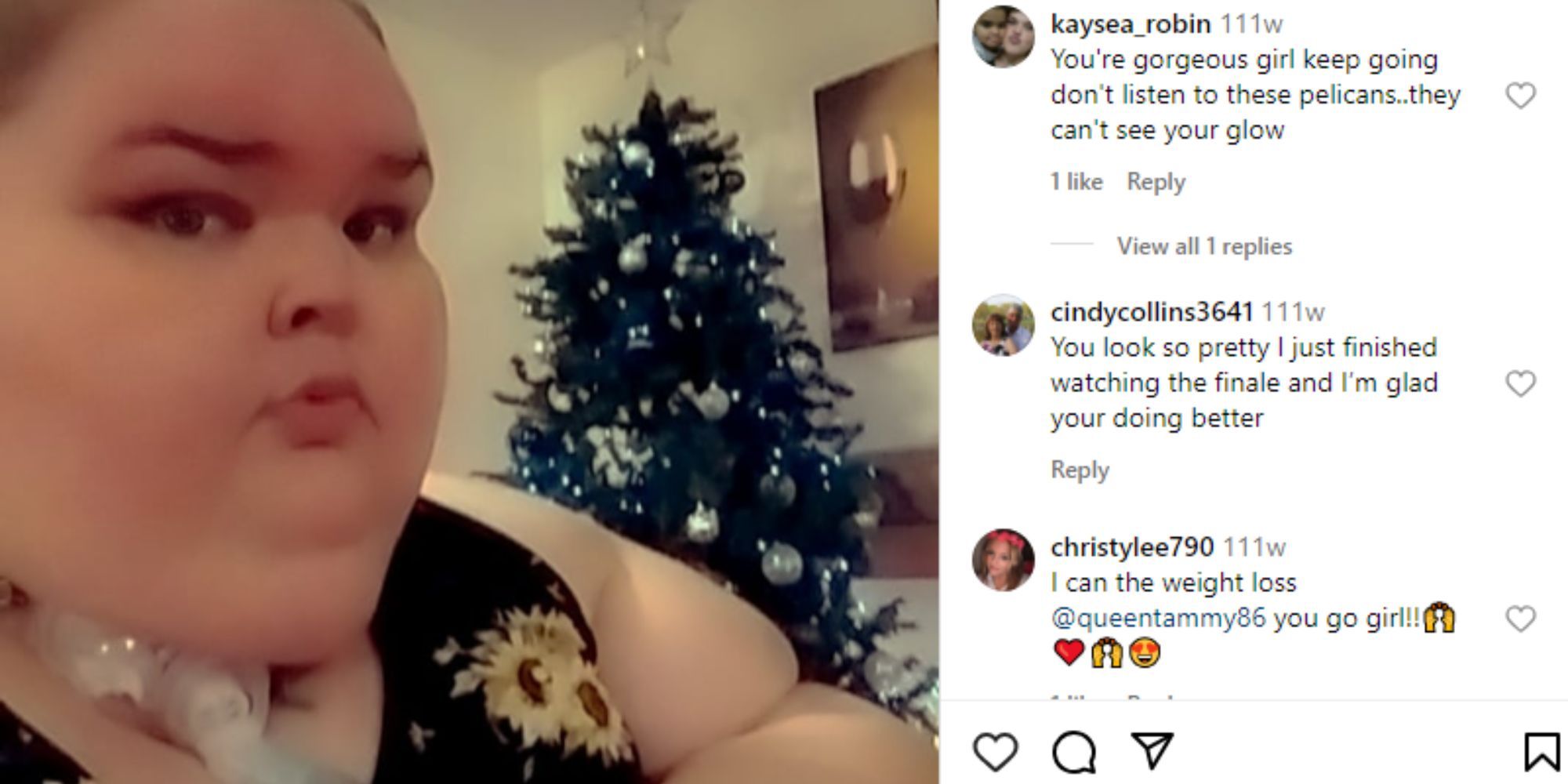 Postagem do Instagram das irmãs Tammy Slaton de 1000 libras