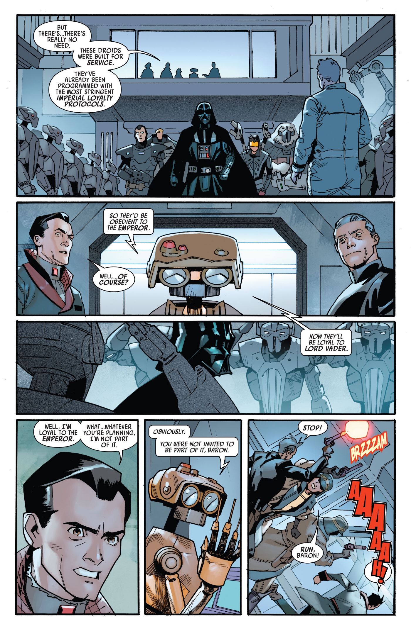 O novo exército droide de Vader em Darth Vader #44