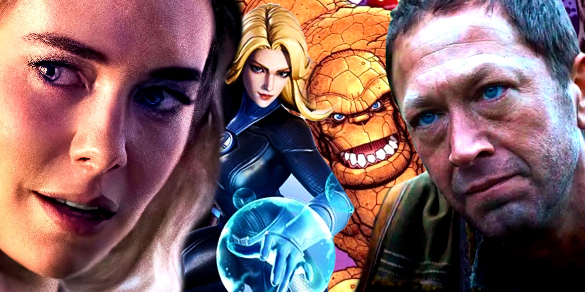Vanessa Kirby and Ebon Moss-Bachrach as Sue Storm and The Thing in Fantastic Four