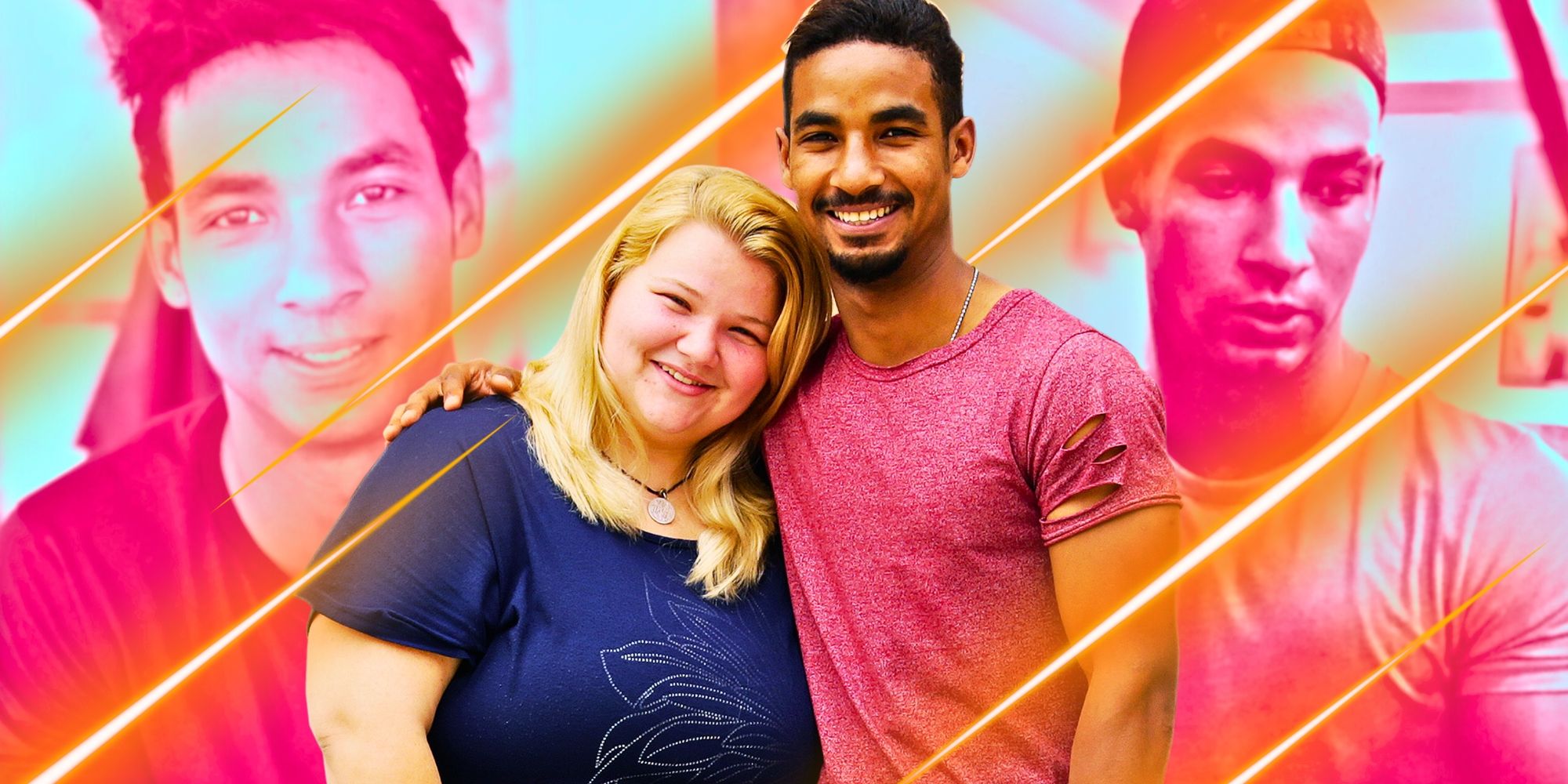 90 Day Fiancé's Azan and Nicole with Azan promo shot with Azan from show and IG in background