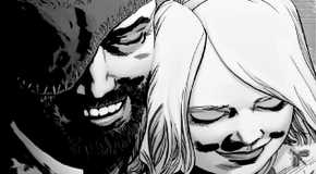 Walking dead's final image: an older Carl tells his daughter his father Rick Grimes' story.