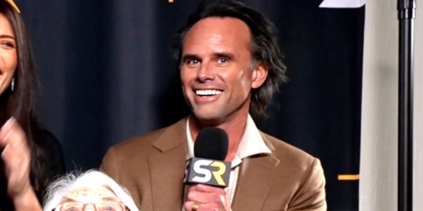 Walton Goggins laughing in The Uninvited interview