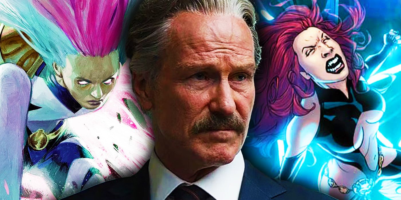 William Hurt's Thunderbolt Ross in the MCU with Songbird and Satana Hellstrom in Marvel Comics
