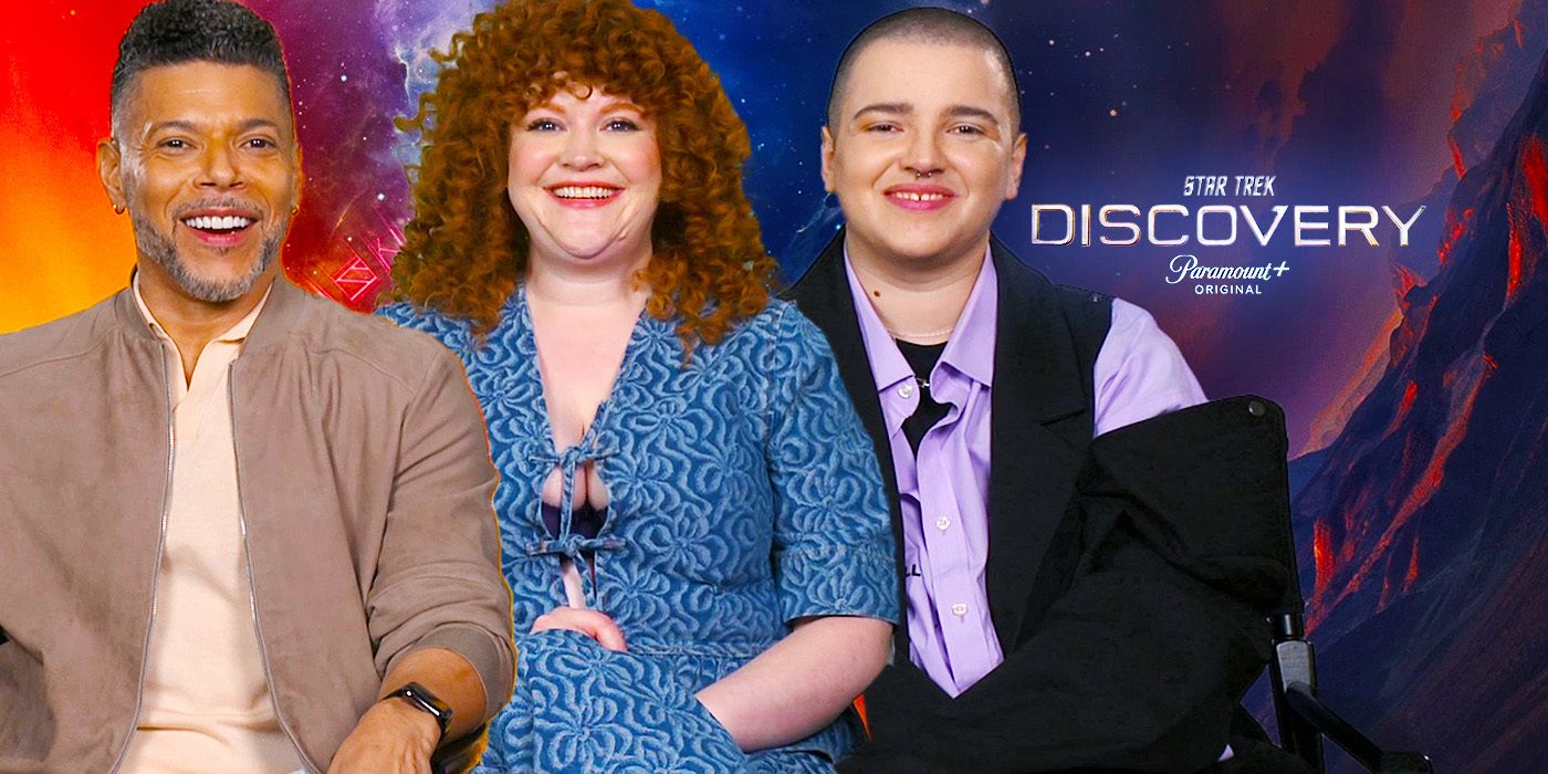 Edited image of Wilson, Mary & Blu during Star Trek: Discovery season 5 interview