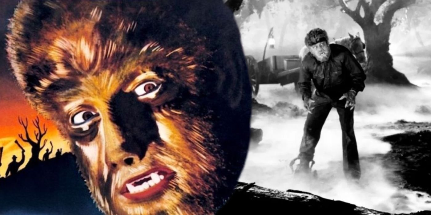 A composite image of the Wolf Man from the 1940s Universal film