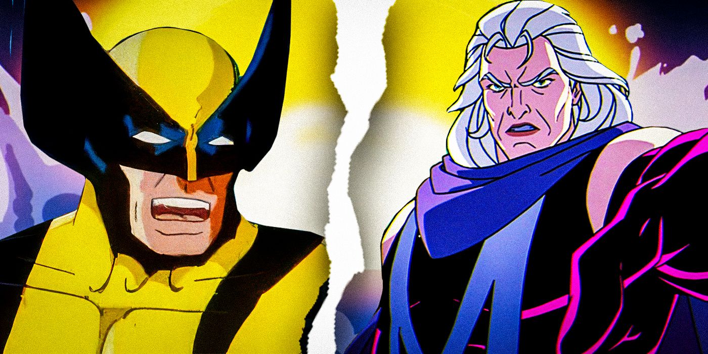 Wolverine from X-Men the animated series next to magneto from x-men 97