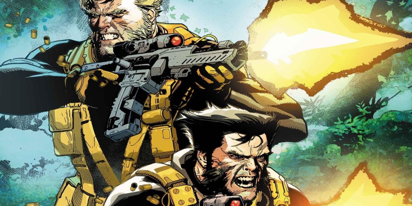 Wolverine e Dentes de Sabre lutando juntos na Arma X.