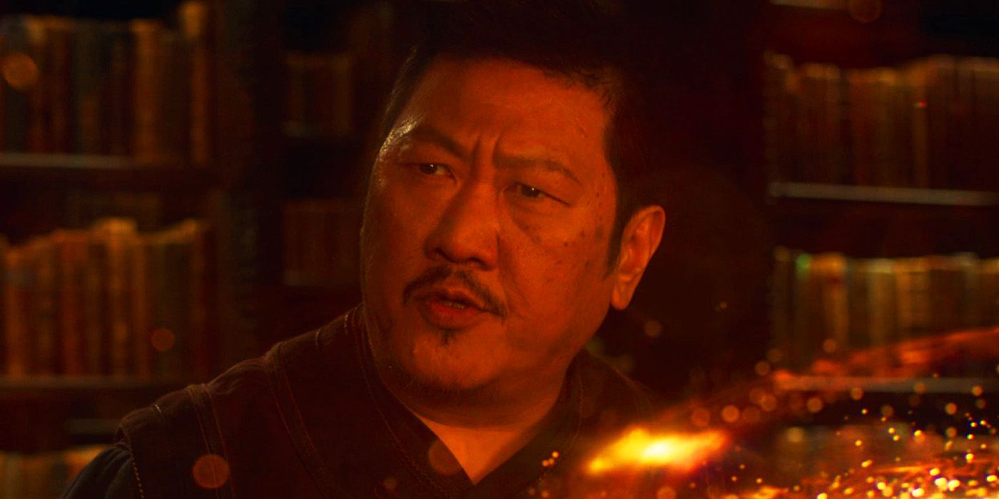 Wong speaking to Shang-Chi and Katy in Shang-Chi and the Legend of the Ten Rings