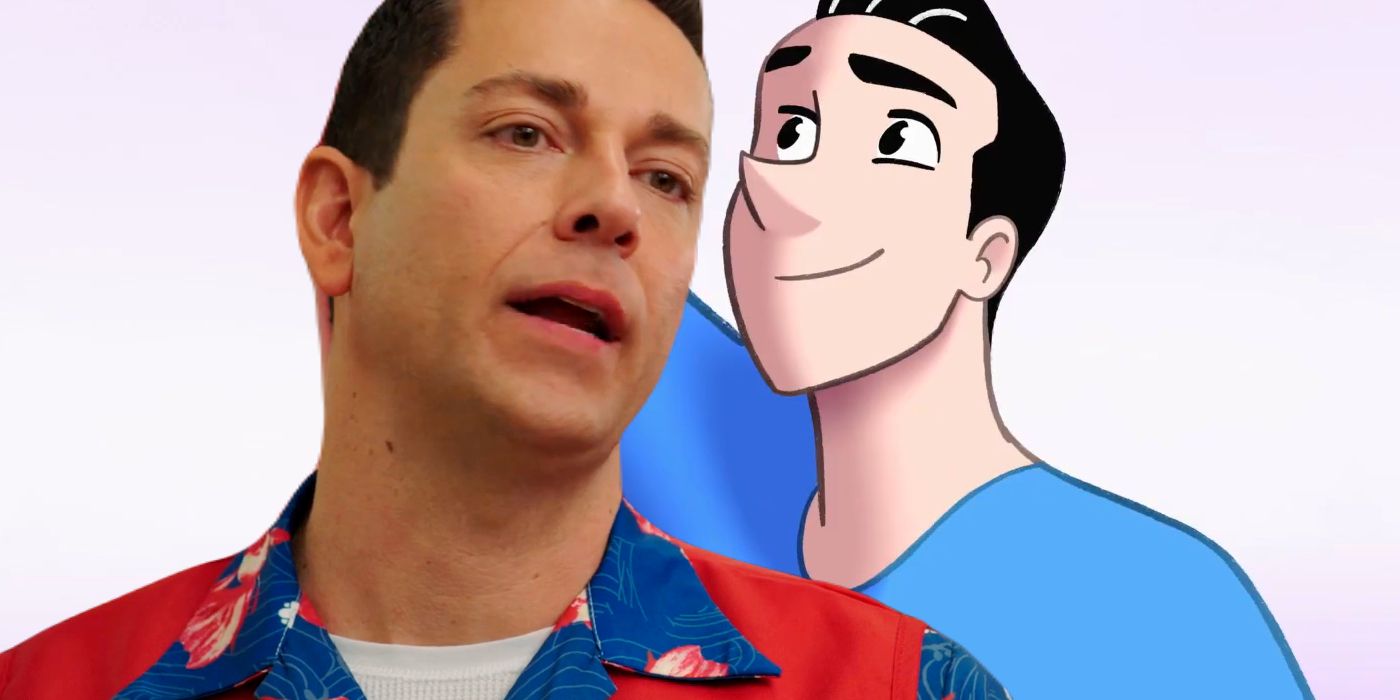 Zachary Levi as Harold with His Animated Self in Harold and the Purple Crayon