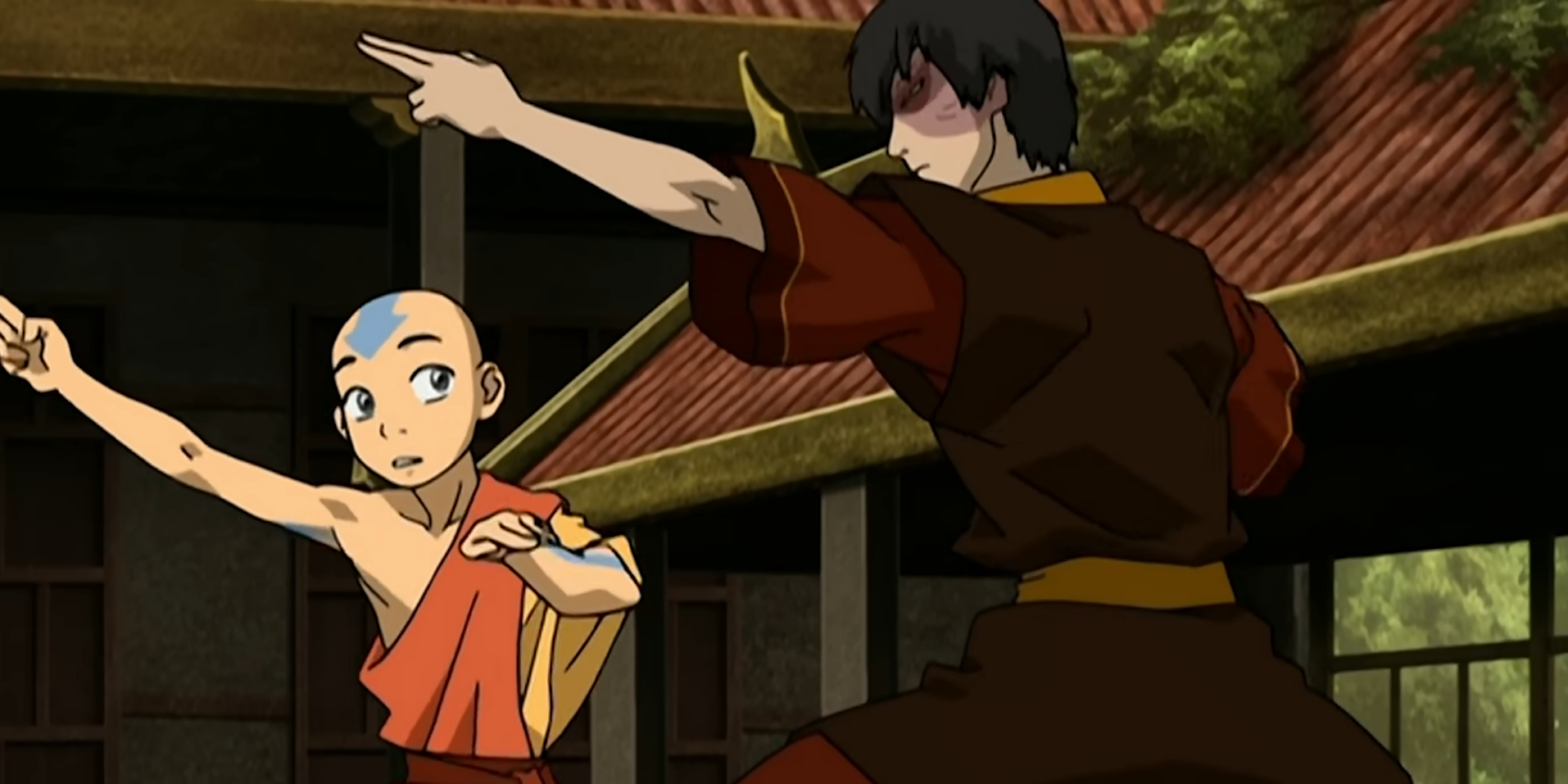 Zuko training Aang in Avatar The Last Airbender