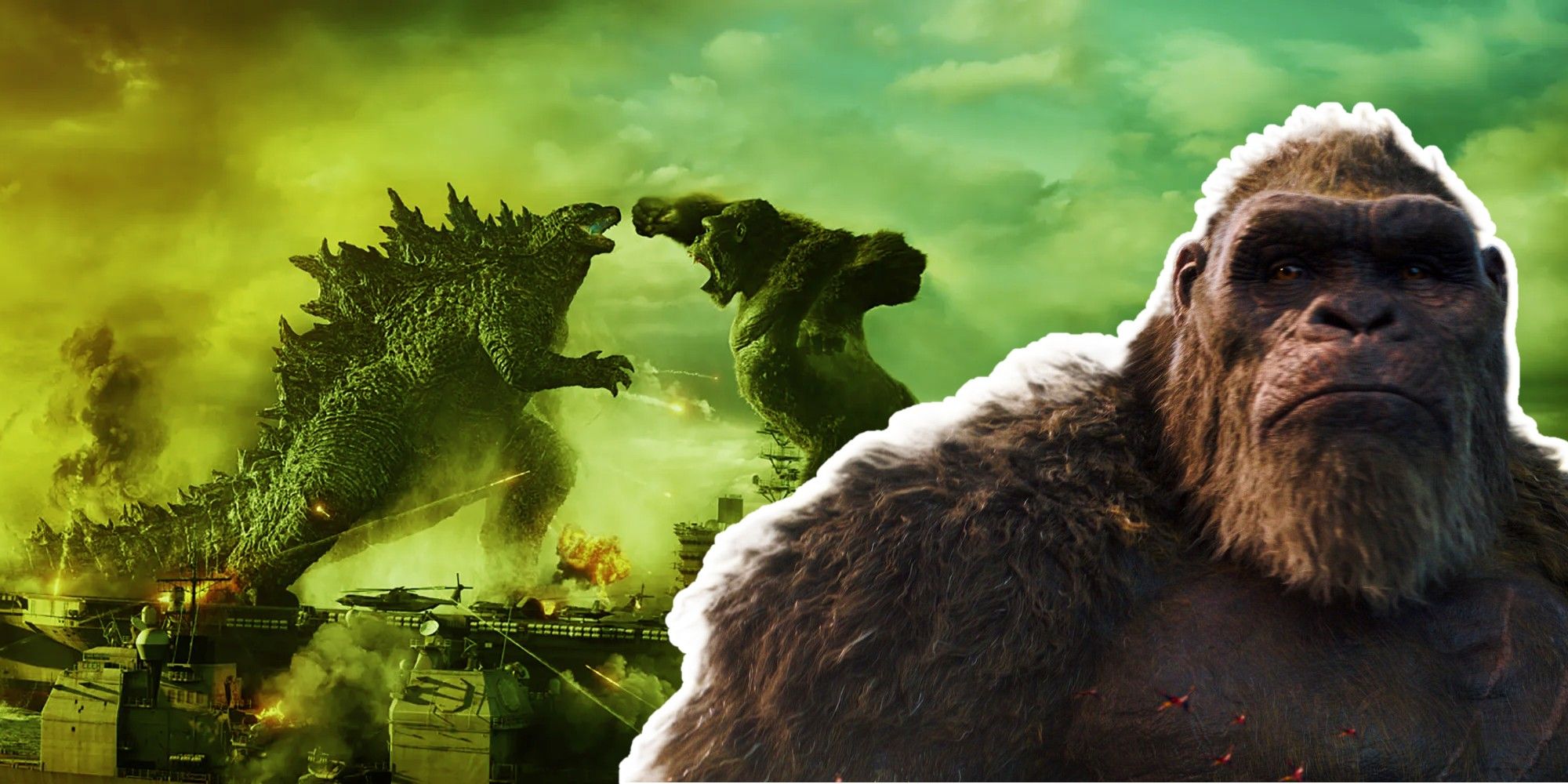 Custom image of Kong in the forefront of Godzilla vs Kong
