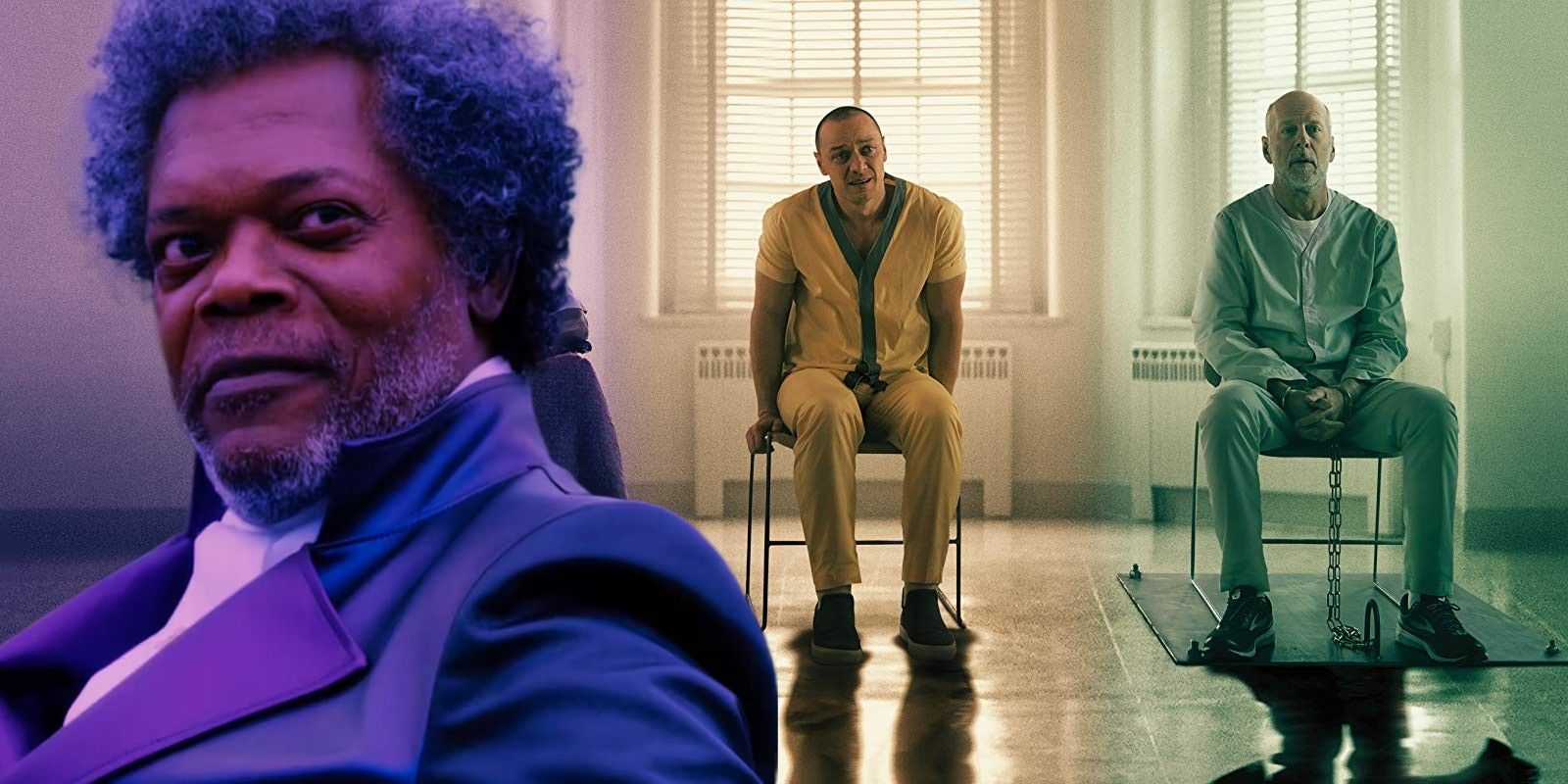 Custom image of Samuel L. Jackson, James McAvoy and Bruce Willis in Glass