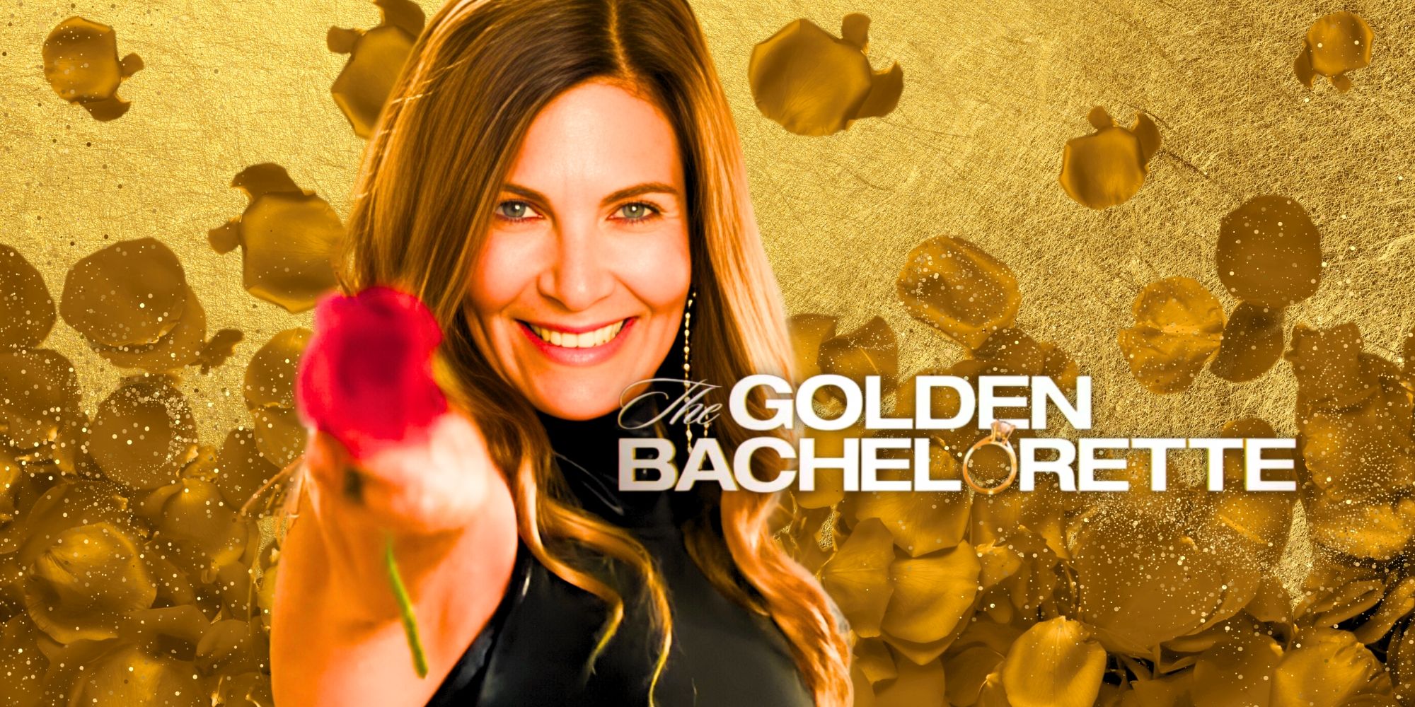 The Golden Bachelor's Leslie Fhima With The Golden Bachelorette Title & Roses