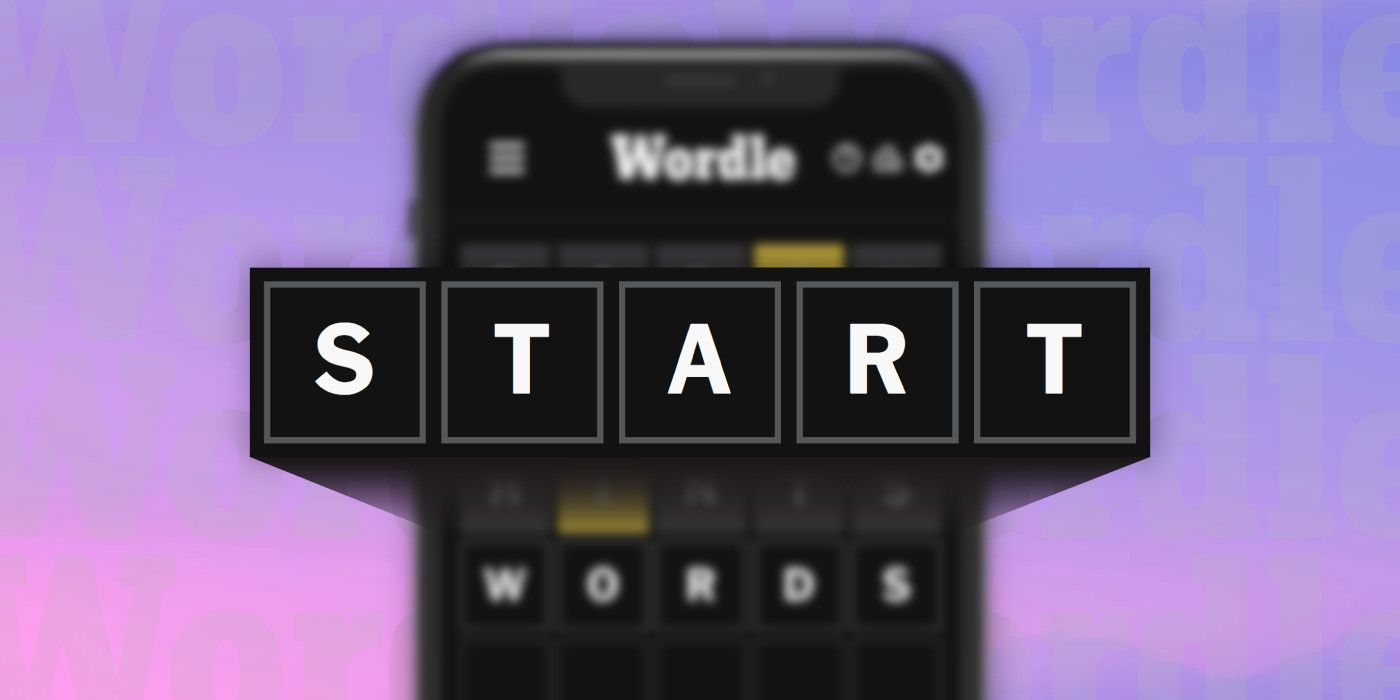 12 April 2024 Kata awal terbaik Wordle dengan latar belakang ungu