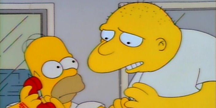 Leon (Michael Jackson) with Homer in the ward