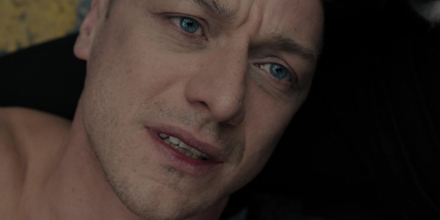 James McAvoy as Kevin as he dies in Glass