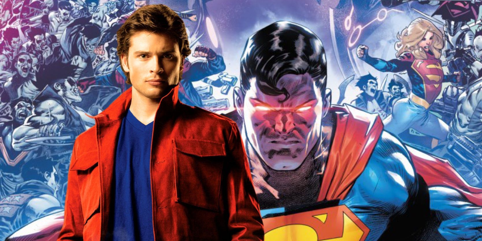 Smallville Clark Kent Overlayed on Superman Action Comics