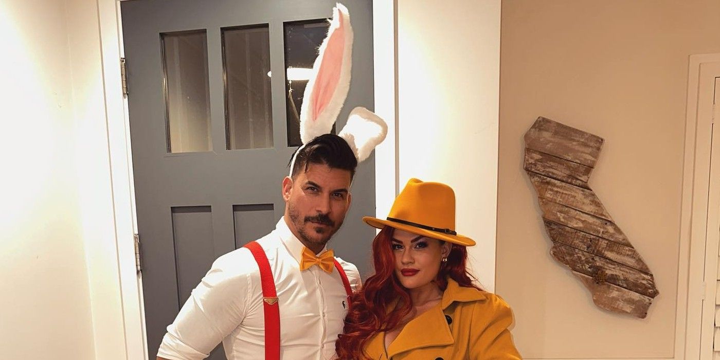 Jax Taylor is dressed as Roger Rabbit and Brittany Cartwright is dressed as Carmen San Diego.