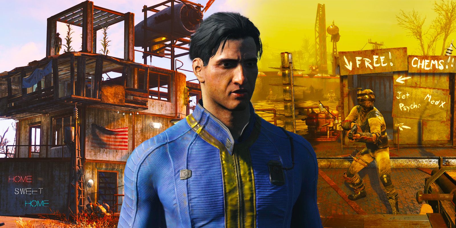 A character from Fallout 4 with Wasteland imagery