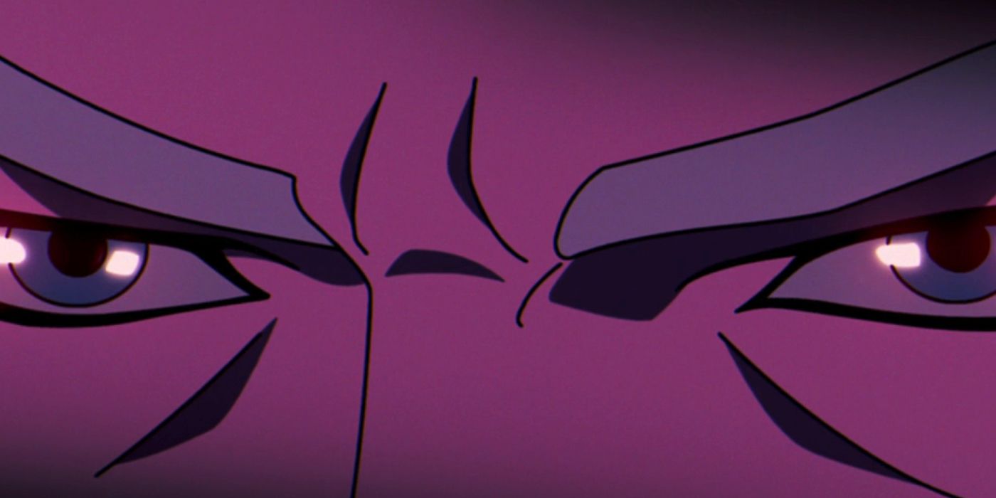 A close up of Bastion's eyes squinting in X-Men '97