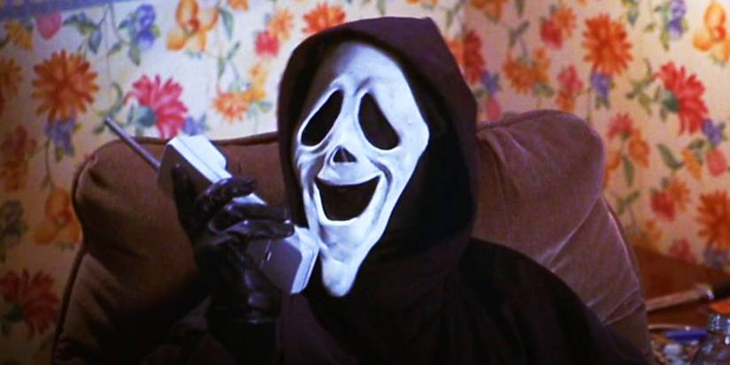 A Ghostface parody is on the phone in Scary Movie.