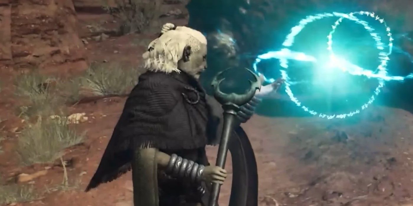Uma captura de tela de um Feiticeiro lançando um feitiço em Dragon's Dogma 2