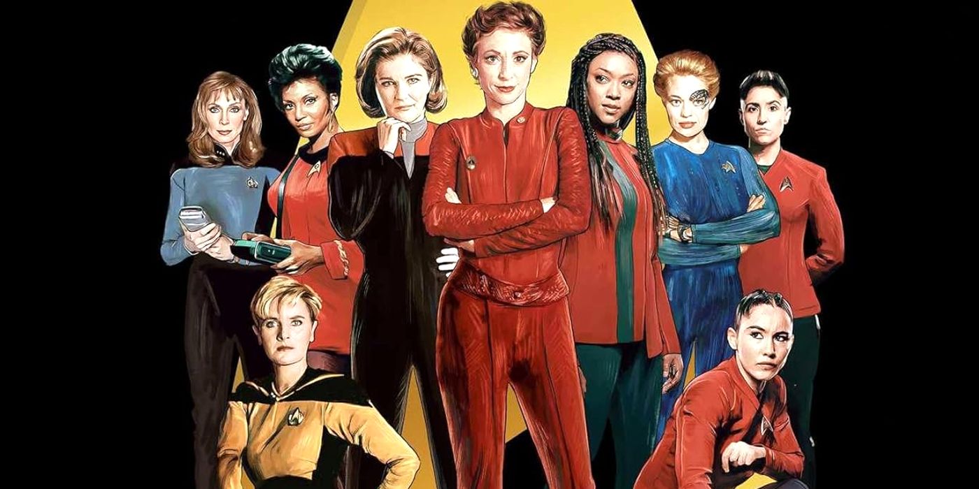 Faixa do elenco feminino de Star Trek para uma mulher