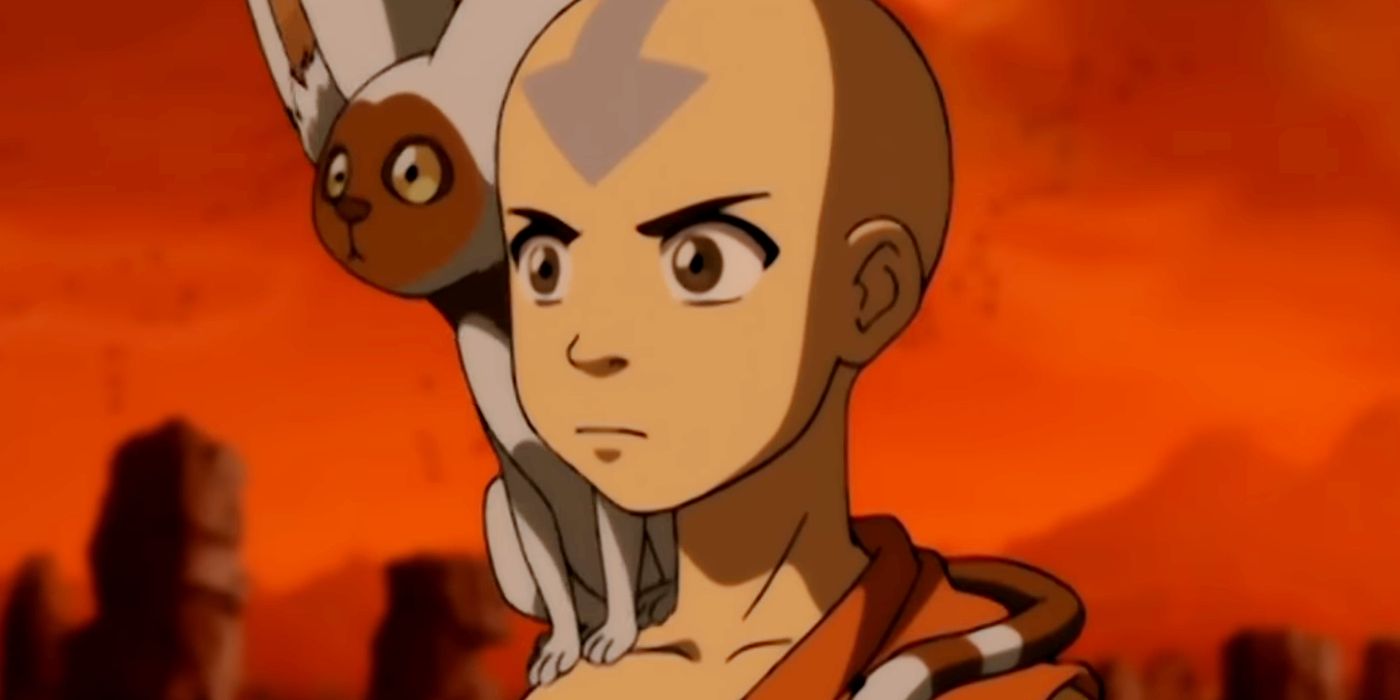 Aang with Momo on His Shoulder in Avatar The Last Airbender Season 3