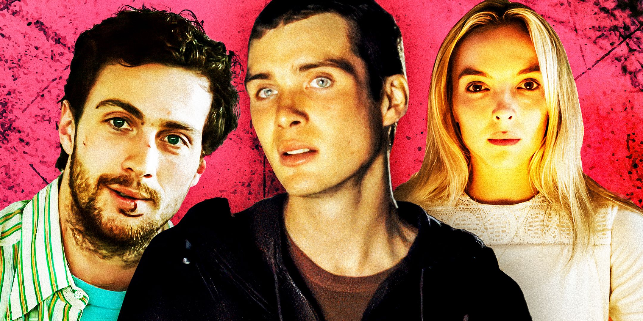 Aaron Taylor-Johnson as James Frey from A Million Little Pieces Jodie Comer as Villanelle and Cillian Murphy as Jim from 28 Days Later