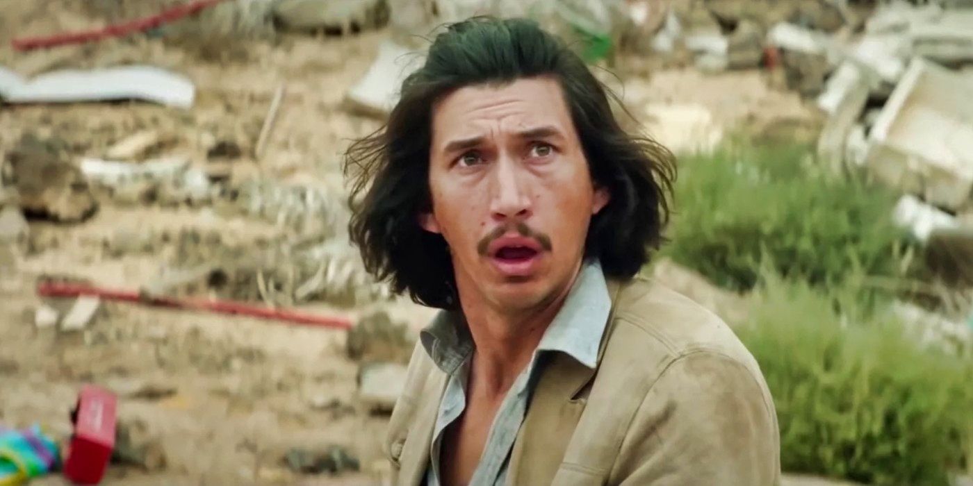 Toby de Adam Driver parece chocado em O Homem que Matou Dom Quixote